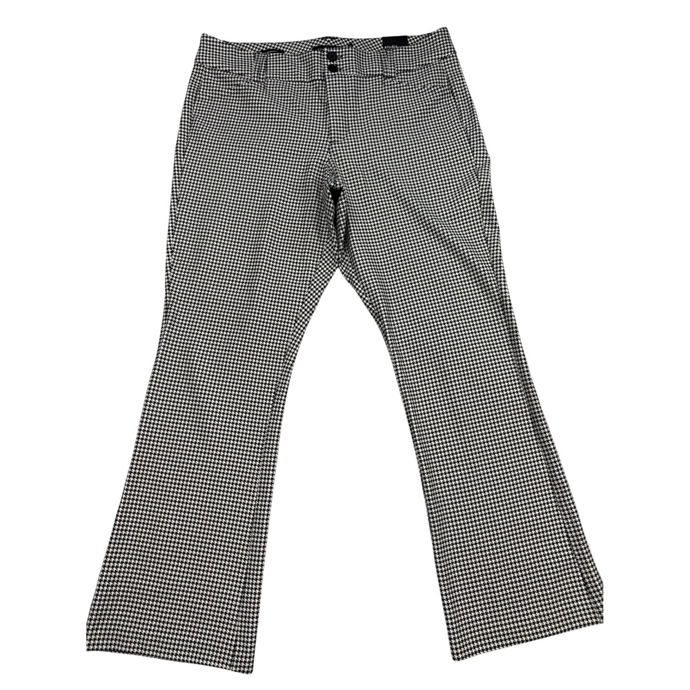 Torrid Studio Trouser Slim Boot Women 20T Black White NWT Houndstooth Ponte